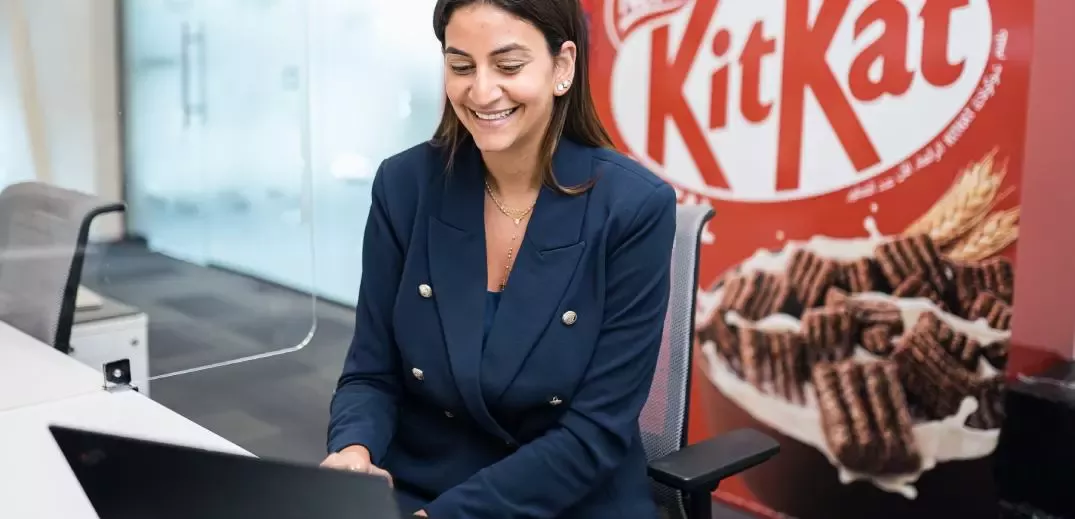 Kikat colleague smiling