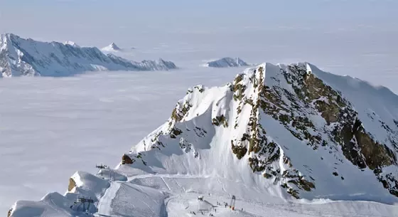 Snow covered mountains