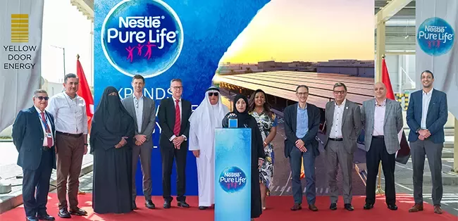 Towards Net Zero: Nestlé Pure Life &amp; Yellow Door Energy Switch on Solar Carport in United Arab Emirates